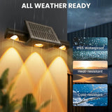 Solar Wall Light IP65 Waterproof - All Weather Ready