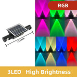 Solar Wall Light Adjustable Heads - Diamond Pattern Wall Illumination