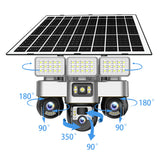 Solar Camera with Floodlight – 3 Lens PTZ, 15MP Ultra HD