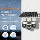 Solar Camera with Floodlight – 3 Lens PTZ, 15MP Ultra HD